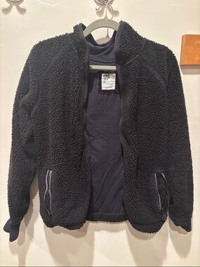 Old Navy Black Women's Sherpa Puffer Jacket